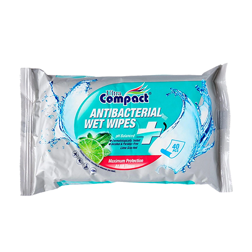 ULTRA COMPACT Antibacterial Wet Wipes 40 sheets