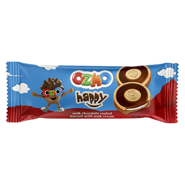 OZMO Happy chocolate-coated biscuit (37.5g) - 24 Pieces per box