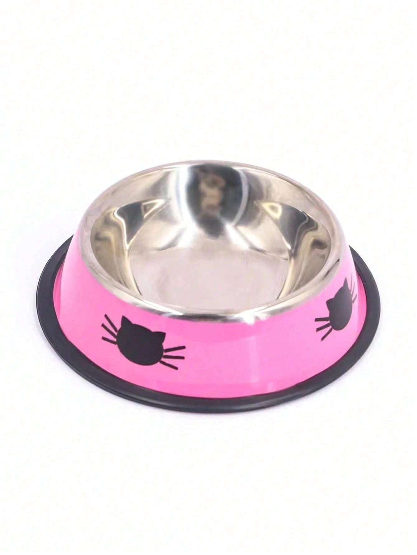 Stainless Steel Cat Bowl – Colorful Non‑Slip Food & Water Dish