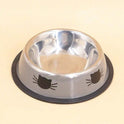 Stainless Steel Cat Bowl – Colorful Non‑Slip Food & Water Dish