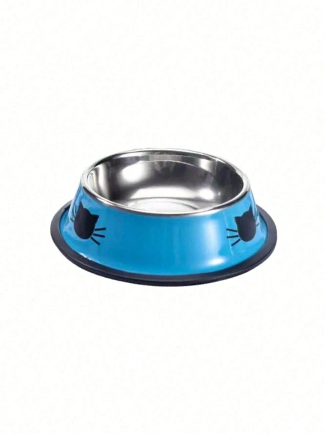 Stainless Steel Cat Bowl – Colorful Non‑Slip Food & Water Dish