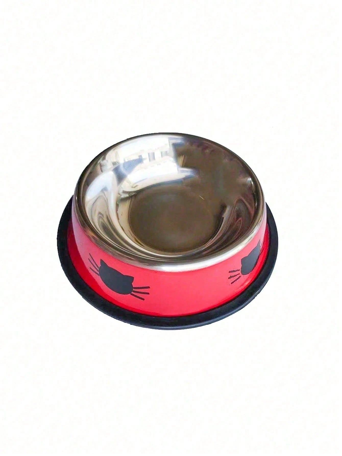 Stainless Steel Cat Bowl – Colorful Non‑Slip Food & Water Dish