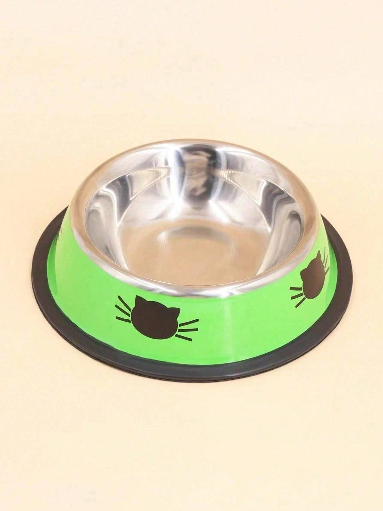 Stainless Steel Cat Bowl – Colorful Non‑Slip Food & Water Dish