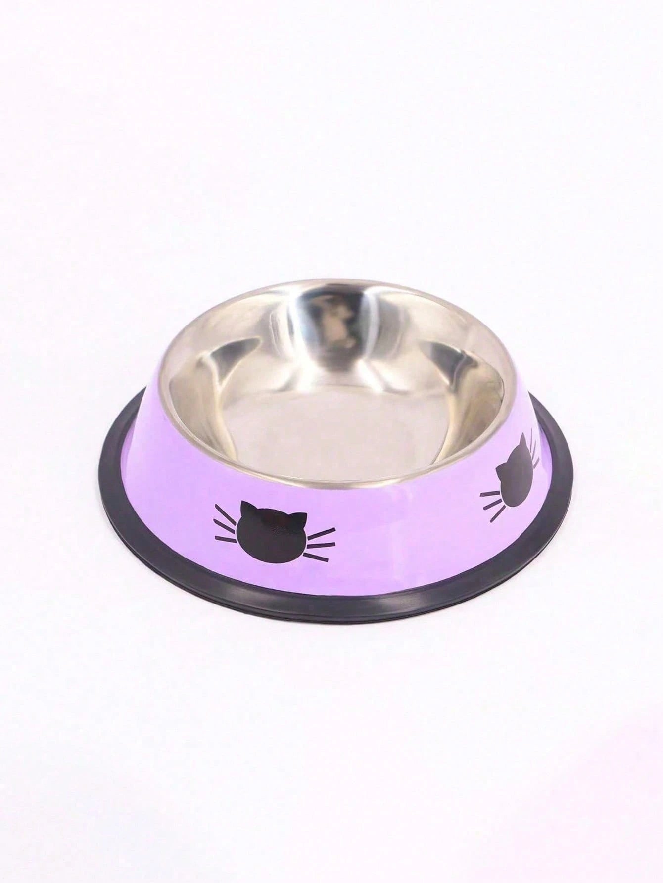Stainless Steel Cat Bowl – Colorful Non‑Slip Food & Water Dish