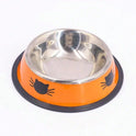 Stainless Steel Cat Bowl – Colorful Non‑Slip Food & Water Dish