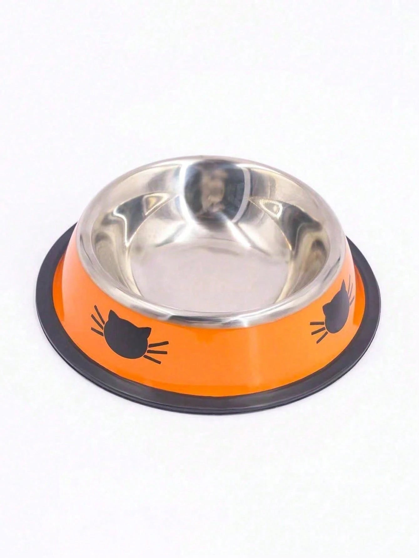 Stainless Steel Cat Bowl – Colorful Non‑Slip Food & Water Dish
