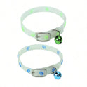 Luminous Pet Collar – Glow‑in‑the‑Dark Paw Print Design for Cats & Small Dogs