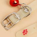 Luminous Pet Collar – Glow‑in‑the‑Dark Paw Print Design for Cats & Small Dogs