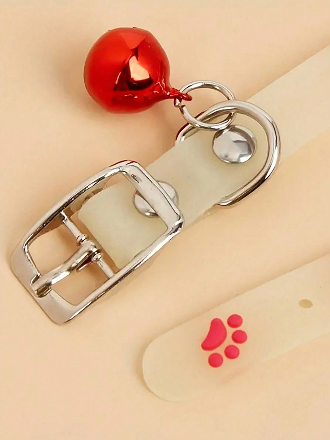 Luminous Pet Collar – Glow‑in‑the‑Dark Paw Print Design for Cats & Small Dogs