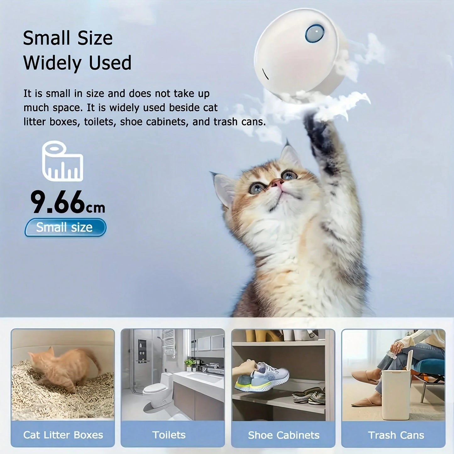 Smart Cat Litter Deodorizer | USB Rechargeable Pet Air Purifier