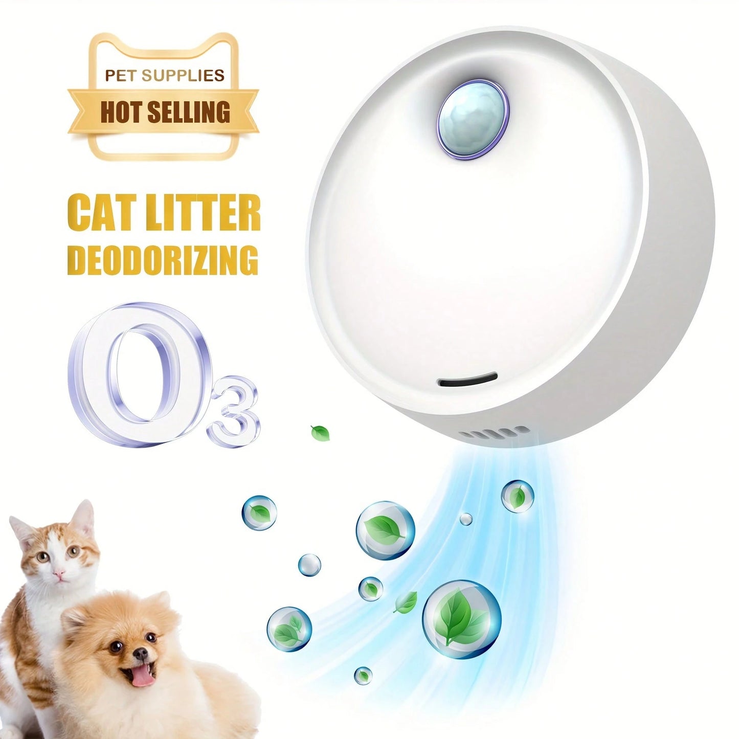 Smart Cat Litter Deodorizer | USB Rechargeable Pet Air Purifier