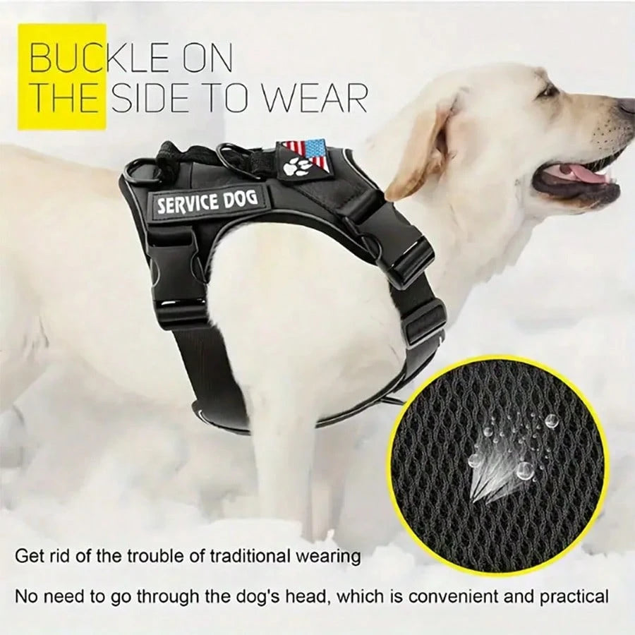 Shockproof Reflective Dog Harness – Adjustable Vest for Small, Medium & Large Dogs