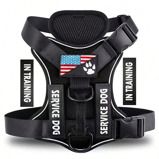 Shockproof Reflective Dog Harness – Adjustable Vest for Small, Medium & Large Dogs