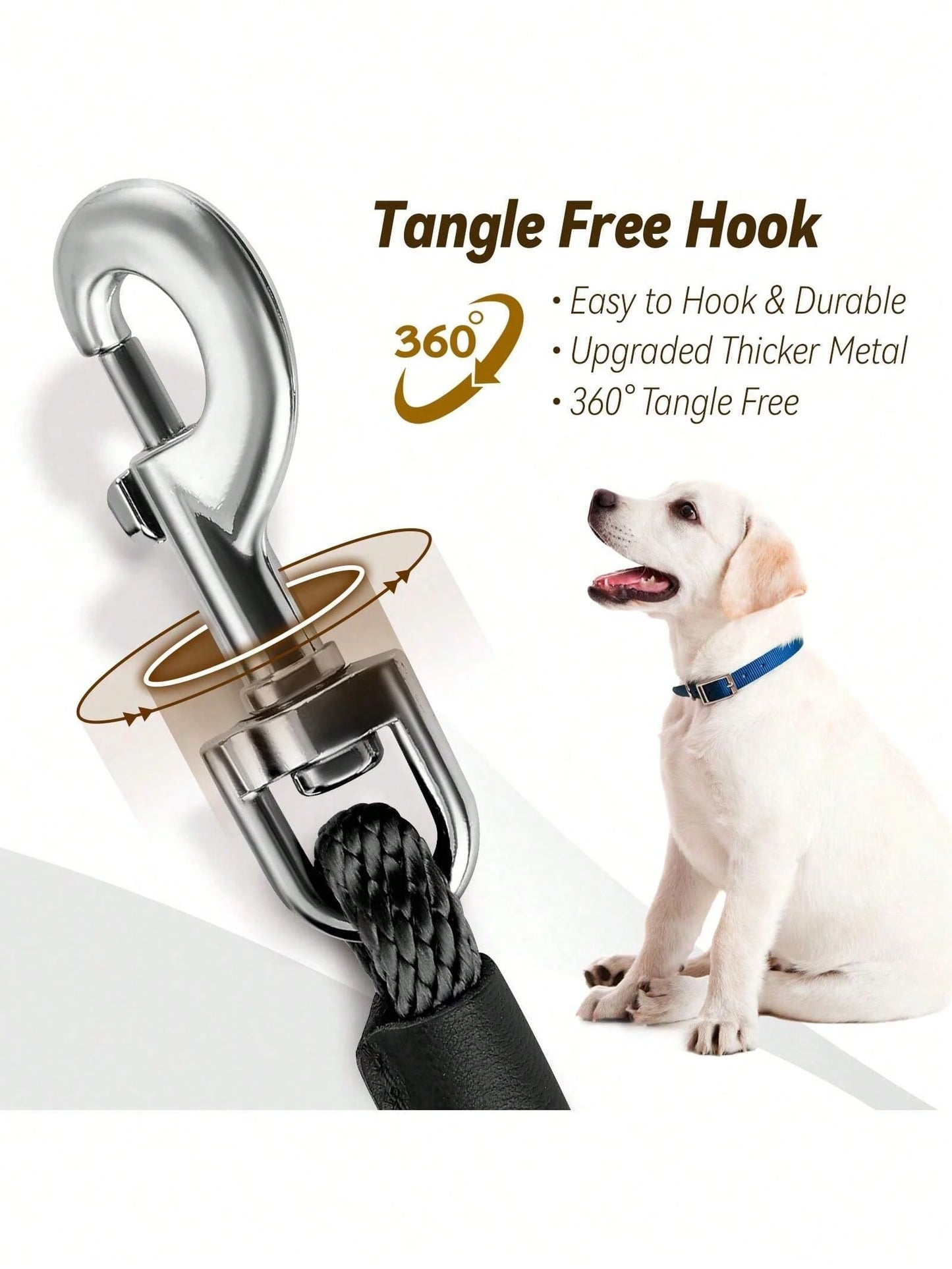Solid Color Pet Leash – Durable Outdoor Walking Accessory for Dogs