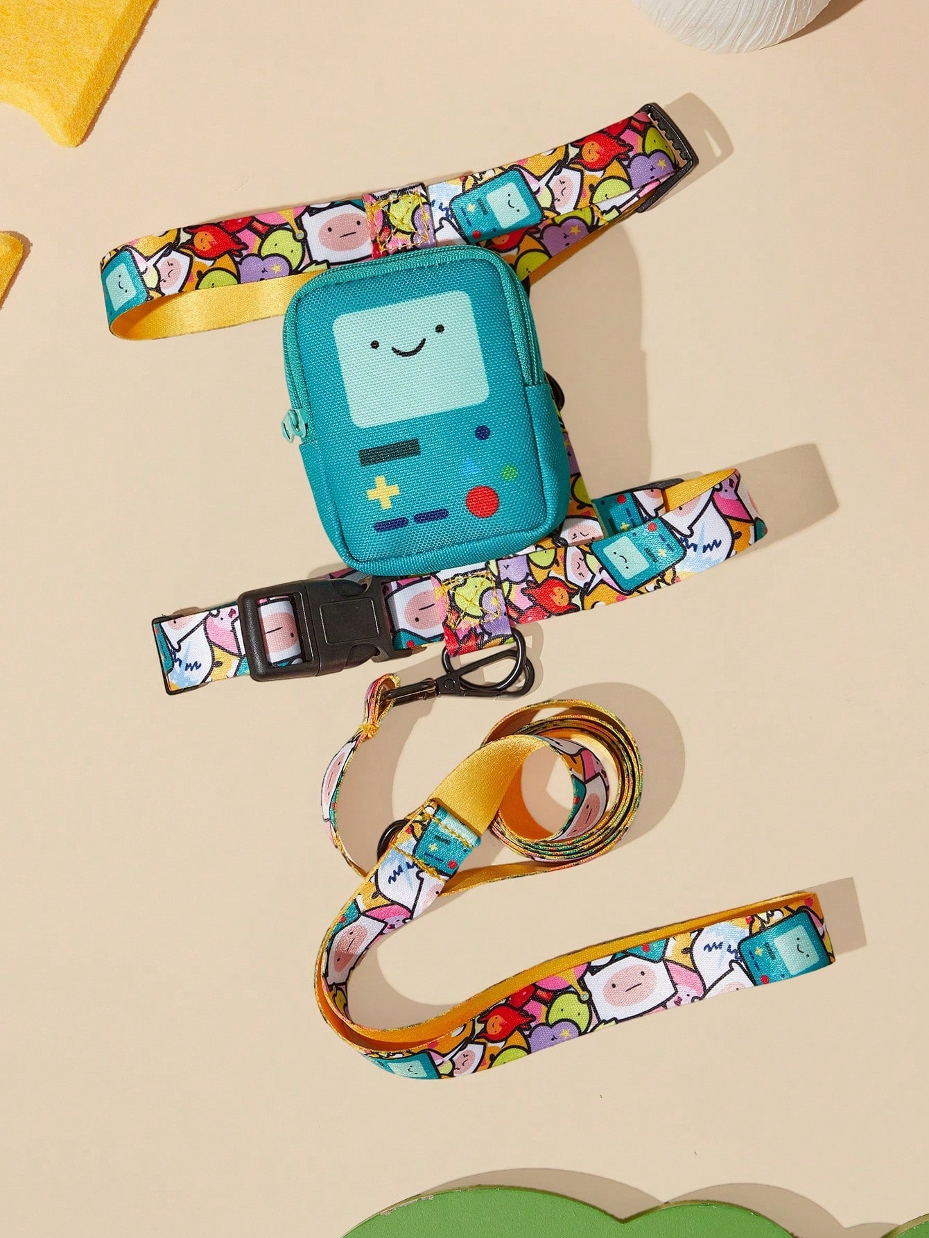 Adventure Time Pet Harness & Leash Set | Adjustable Dog & Cat Walking Set