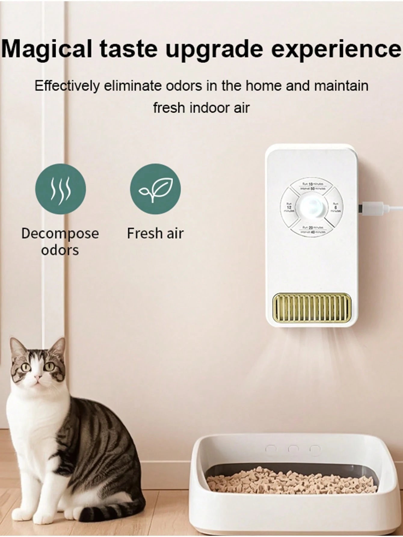 Smart Odor Eliminator Air Purifier | Portable Mini Air Cleaner
