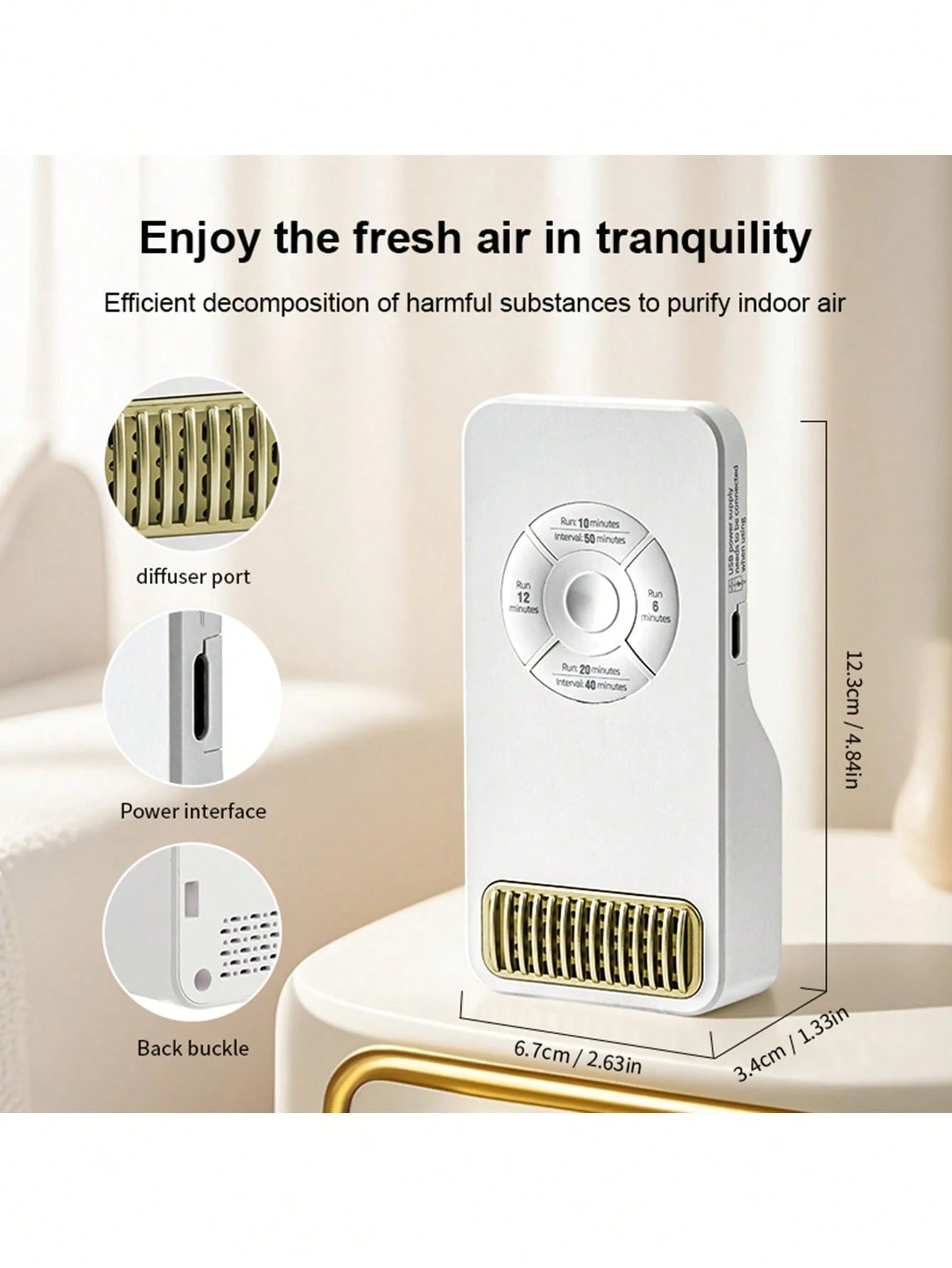 Smart Odor Eliminator Air Purifier | Portable Mini Air Cleaner