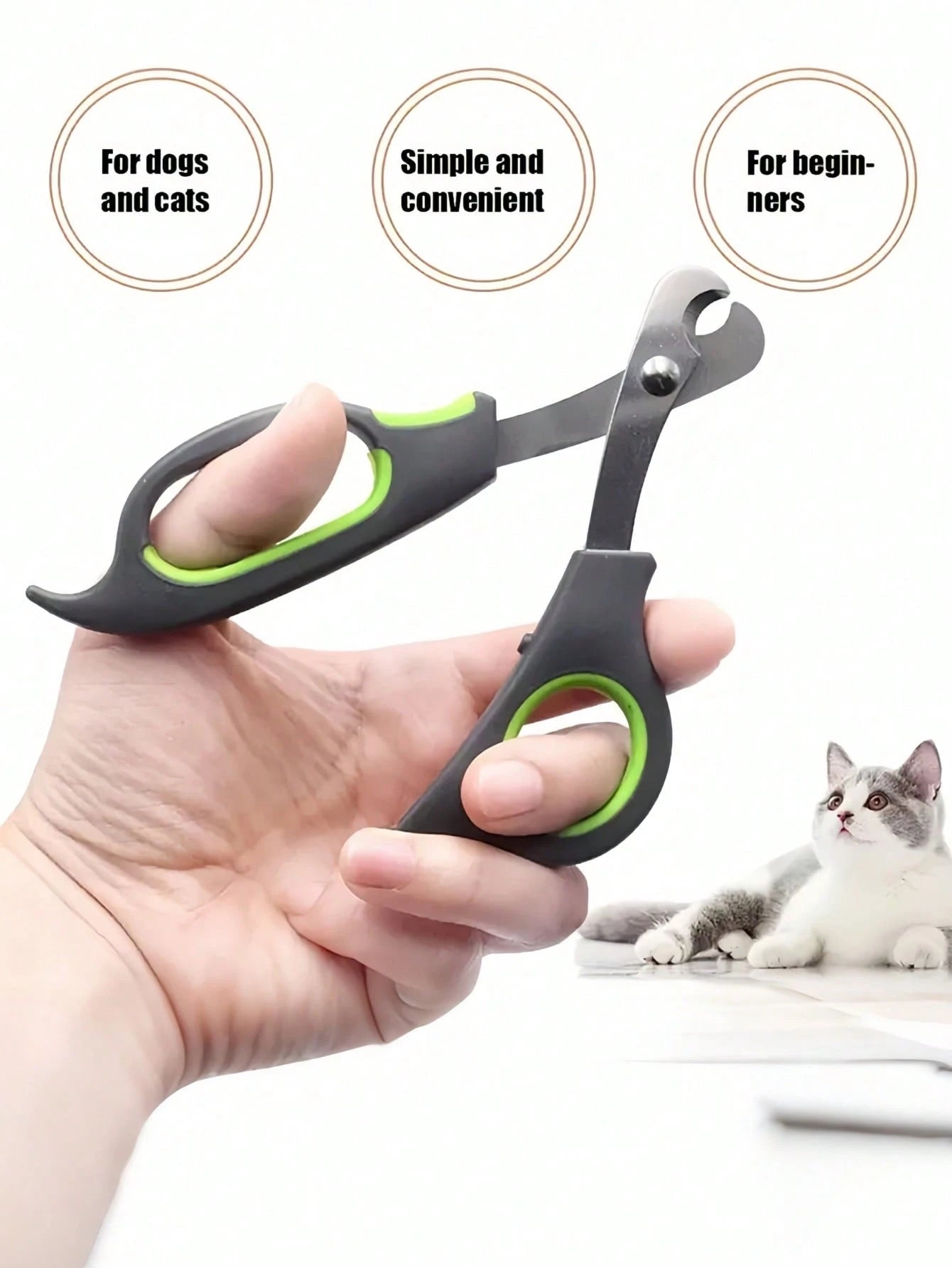 Stainless Steel Pet Nail Clippers for Dogs & Cats | Easy to Use