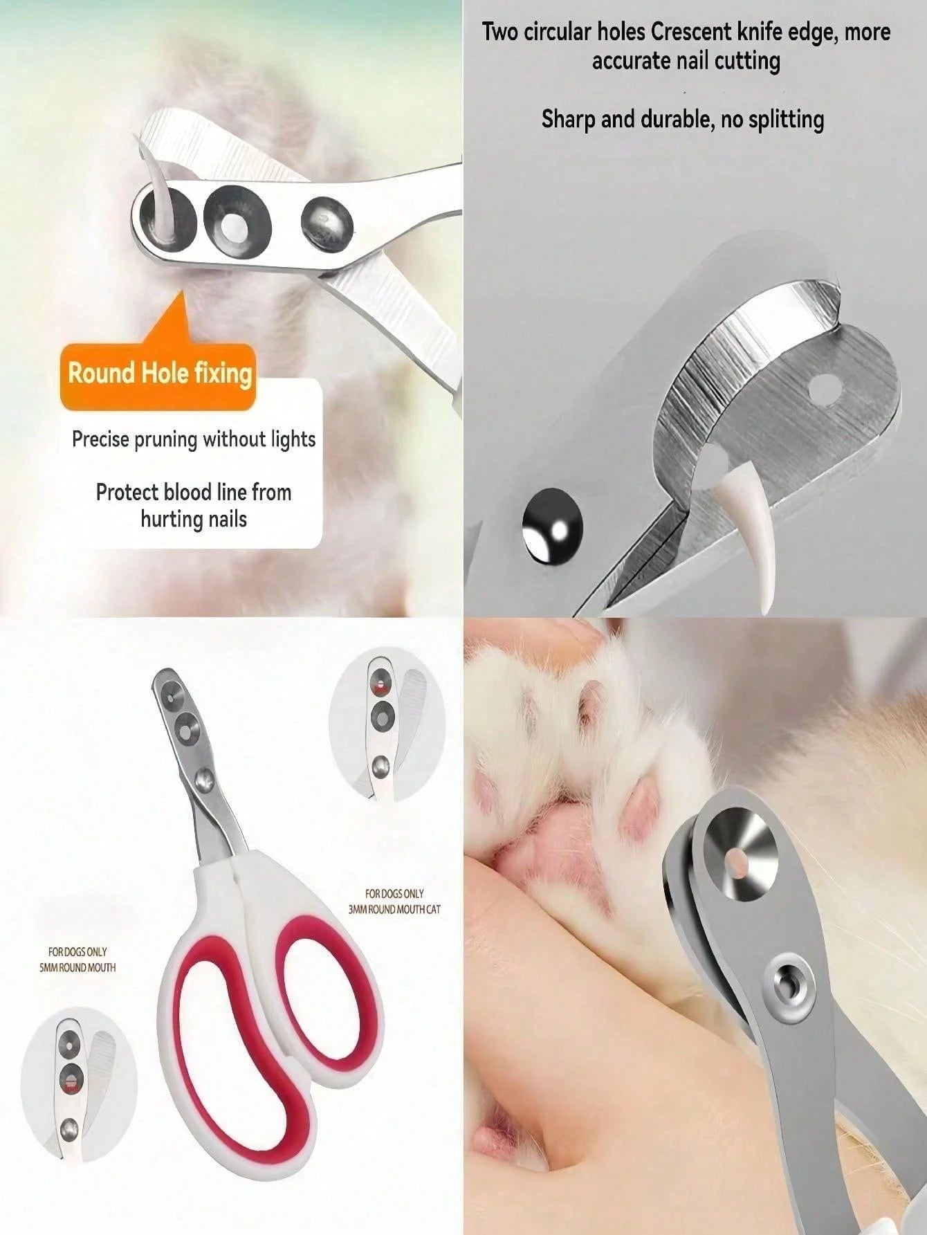 Professional Pet Nail Clippers with Safety Guard | Precision Trimmer
