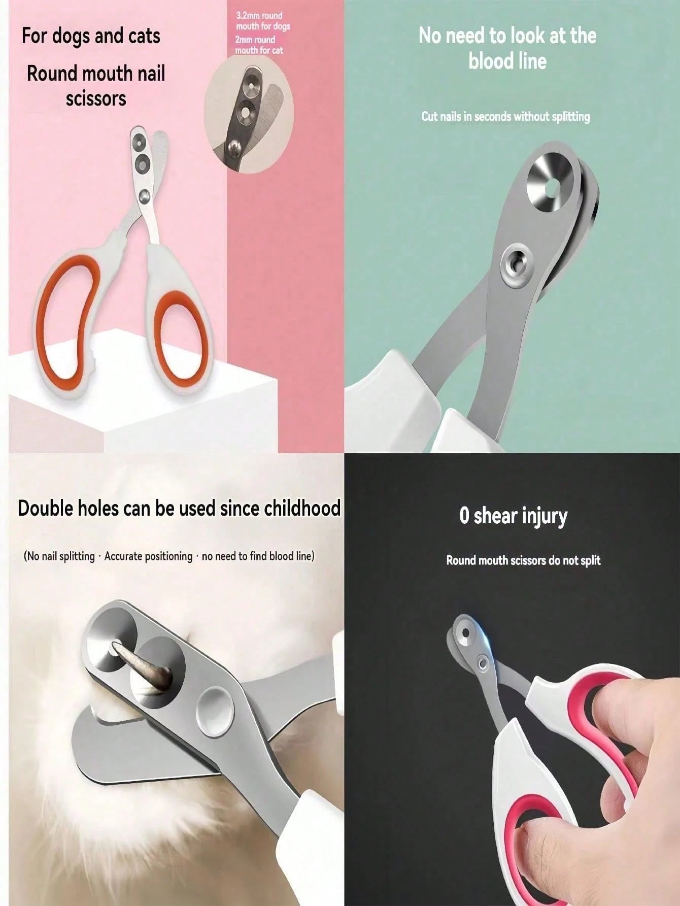 Professional Pet Nail Clippers with Safety Guard | Precision Trimmer