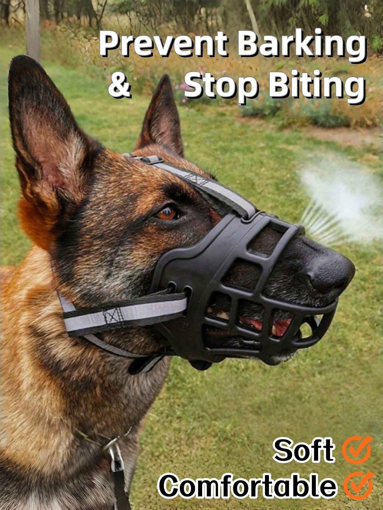 Soft Plastic Dog Muzzle – Anti‑Bite Pet Mask for Safe Outdoor Use