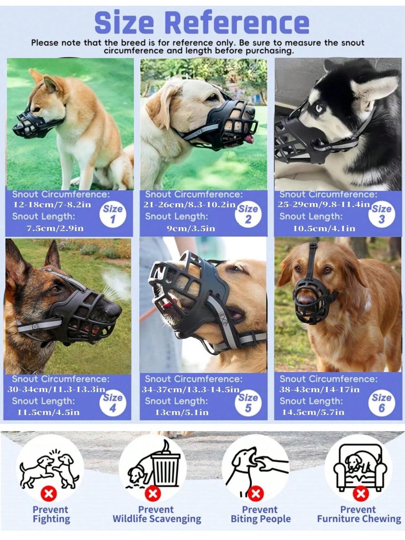 Soft Plastic Dog Muzzle – Anti‑Bite Pet Mask for Safe Outdoor Use