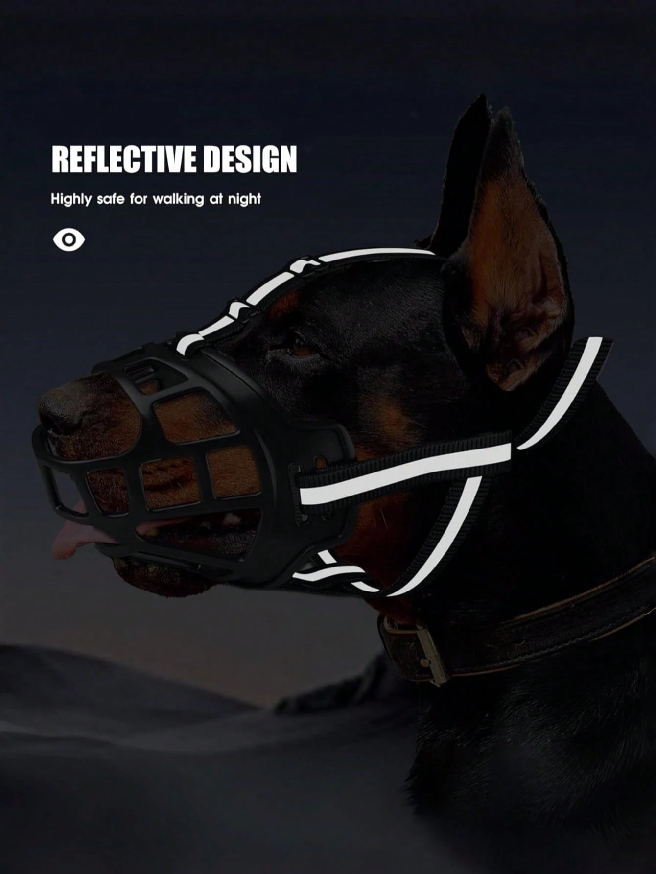 Soft Plastic Dog Muzzle – Anti‑Bite Pet Mask for Safe Outdoor Use