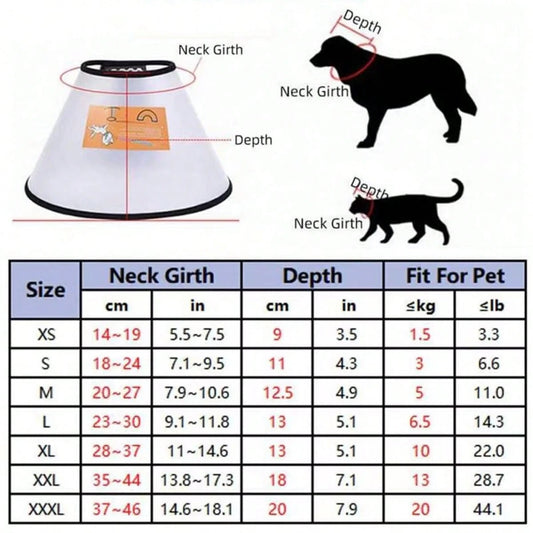 Pet Recovery Collar for Dogs & Cats | Anti-Lick Protective Cone