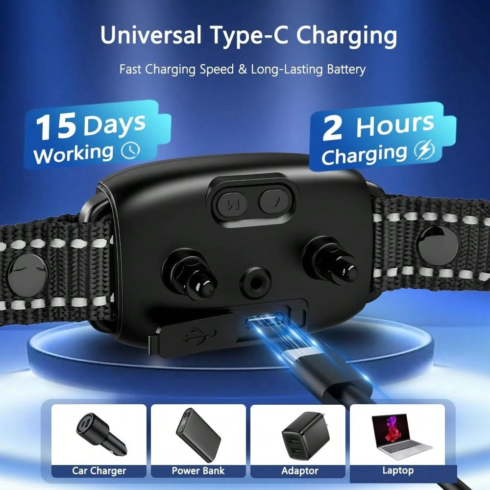 Anti-Bark Collar for Dogs | Rechargeable Beep & Vibration