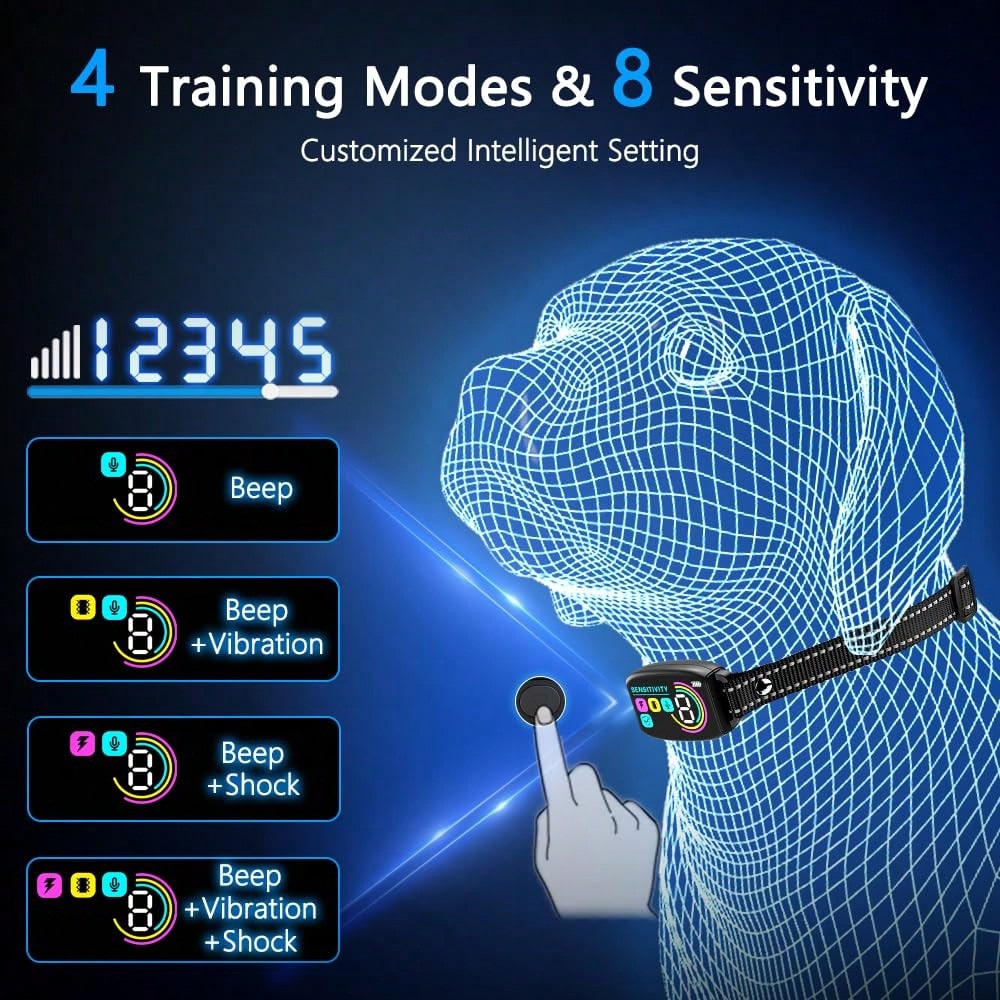Anti-Bark Collar for Dogs | Rechargeable Beep & Vibration