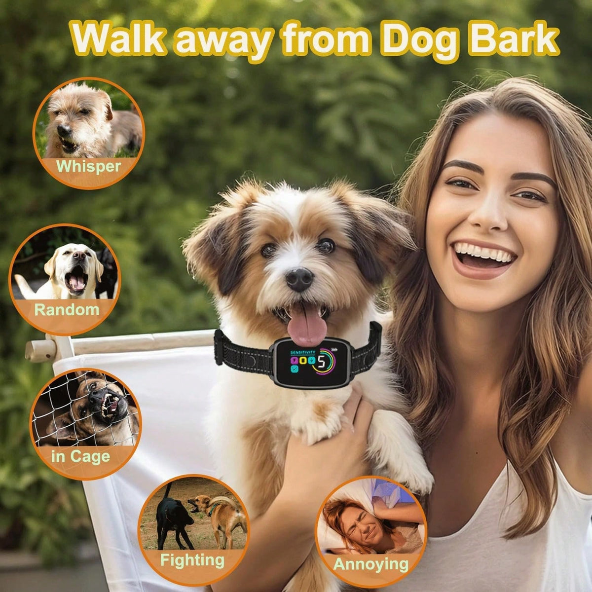 Anti-Bark Collar for Dogs | Rechargeable Beep & Vibration