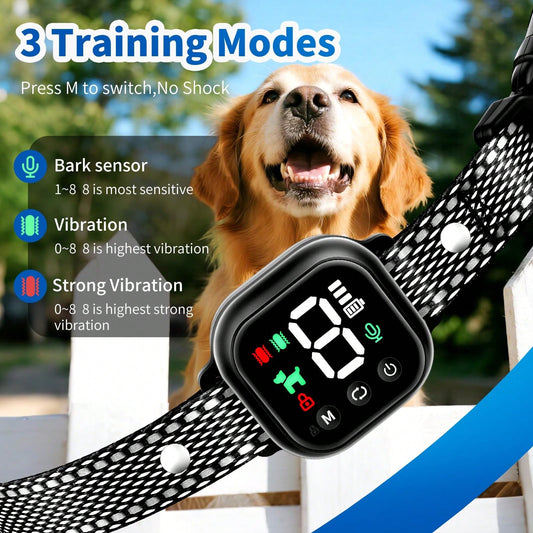 Smart Anti-Bark Collar for Dogs | Rechargeable & Waterproof