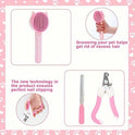 8-Piece Cat & Dog Grooming Kit | Self-Cleaning Brush & Nail Care Set
