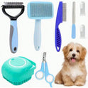 8-Piece Cat & Dog Grooming Kit | Self-Cleaning Brush & Nail Care Set