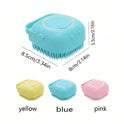 Silicone Pet Massage Grooming Glove with Bath Brush Shampoo Dispenser for dogs