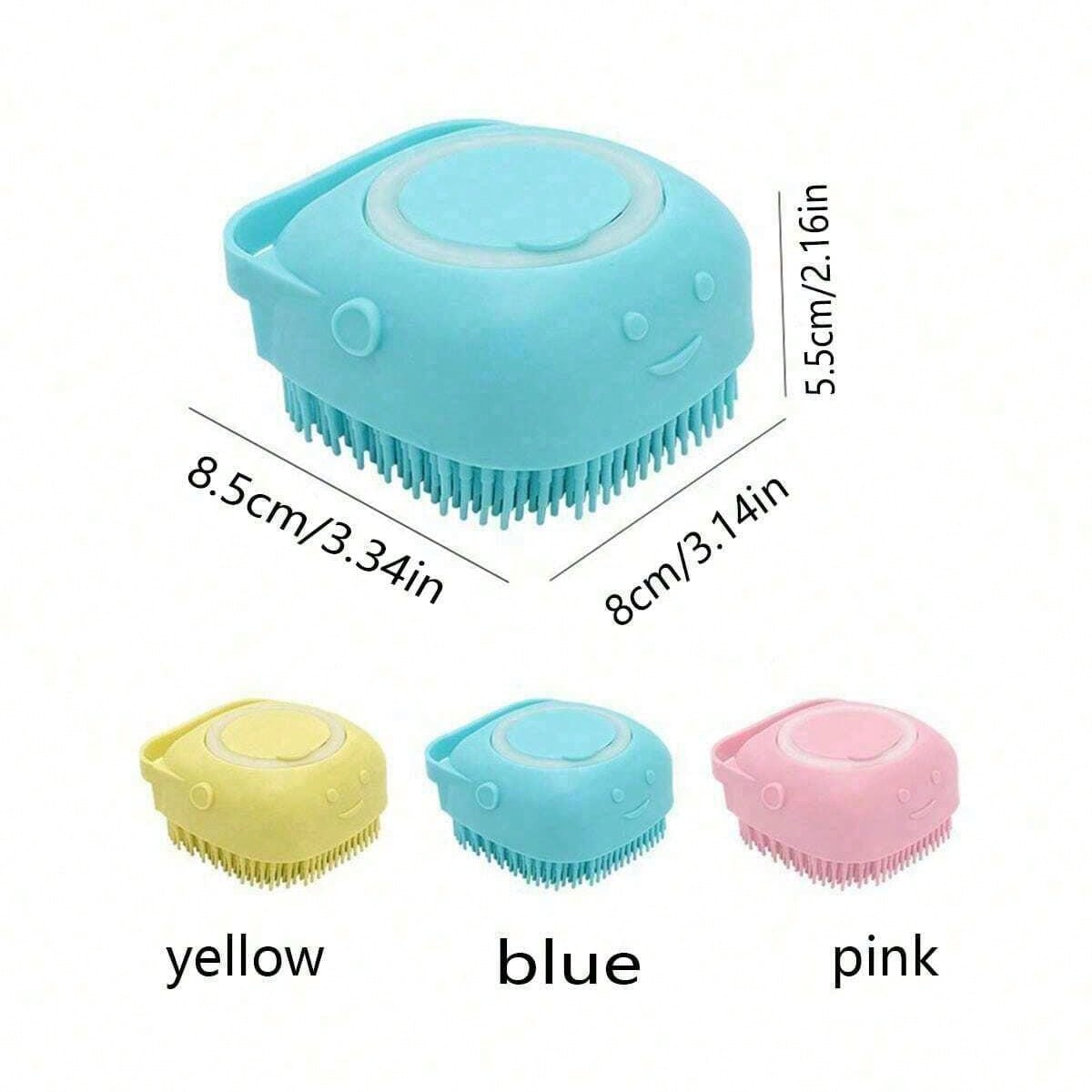 Silicone Pet Massage Grooming Glove with Bath Brush Shampoo Dispenser for dogs