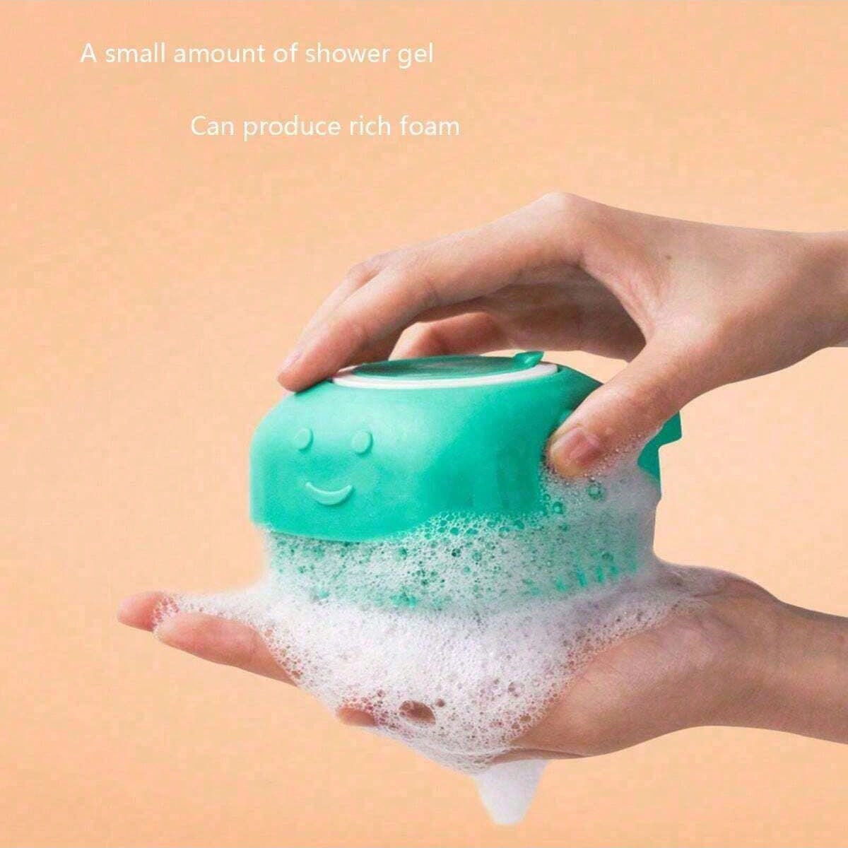 Silicone Pet Massage Grooming Glove with Bath Brush Shampoo Dispenser for dogs
