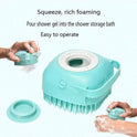 Silicone Pet Massage Grooming Glove with Bath Brush Shampoo Dispenser for dogs