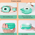 Silicone Pet Massage Grooming Glove with Bath Brush Shampoo Dispenser for dogs
