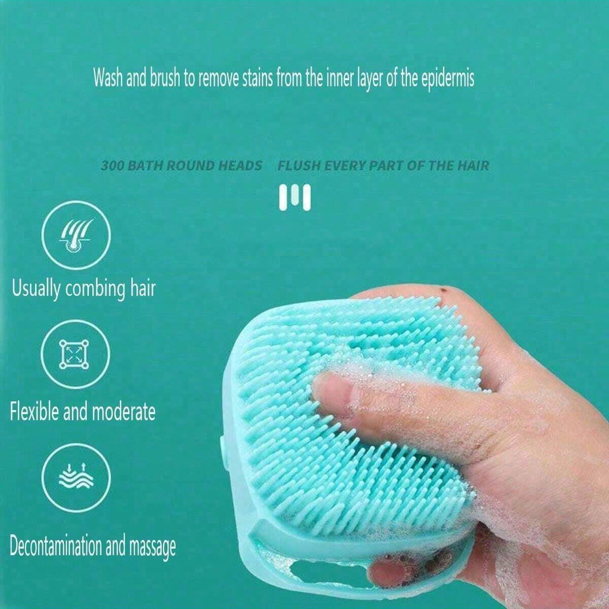 Silicone Pet Massage Grooming Glove with Bath Brush Shampoo Dispenser for dogs
