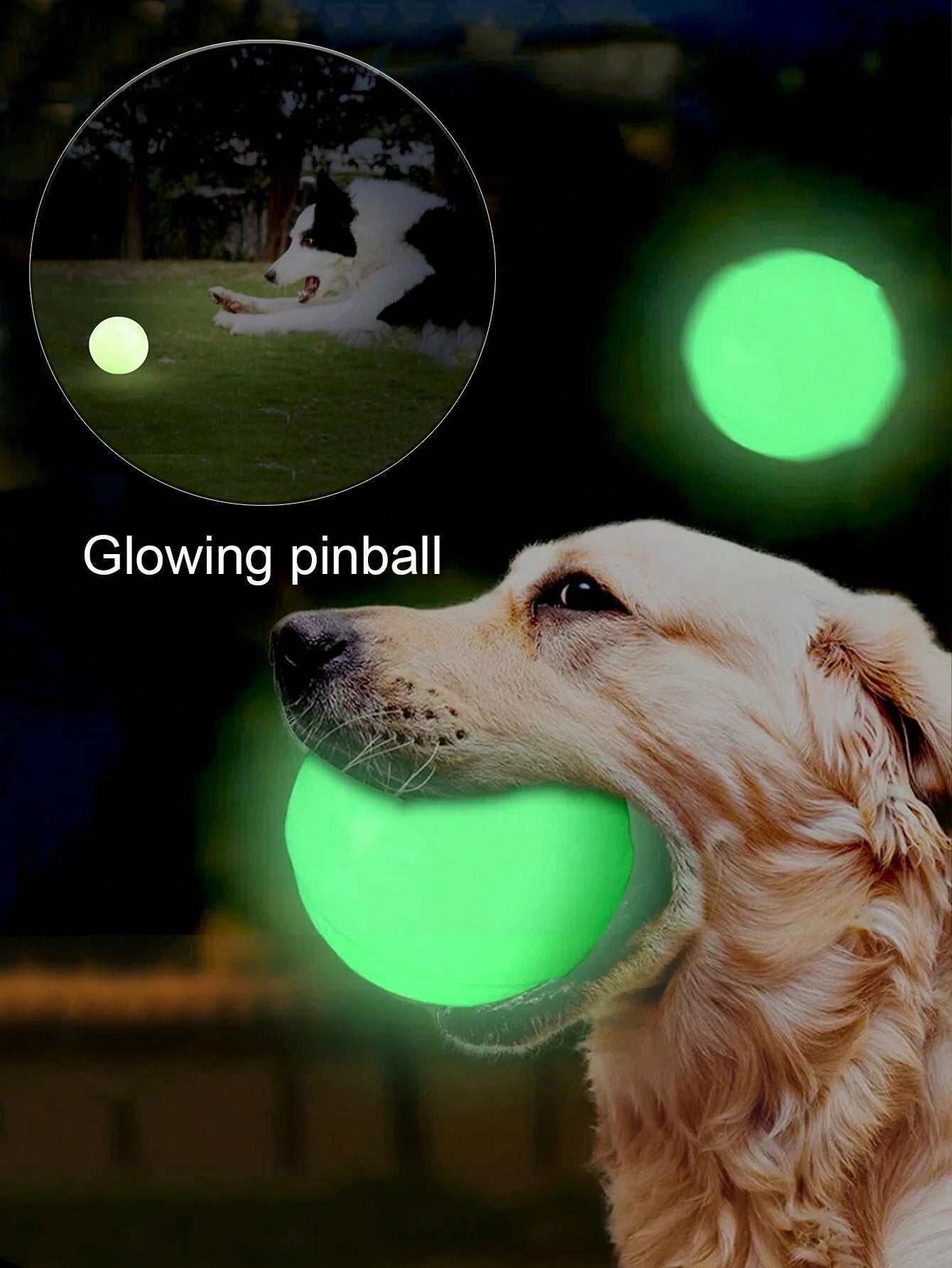 Jumping Dog Toy Balls – Bite‑Resistant Training & Grinding Balls (Glow Effect at Night)