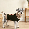 Bear Embroidered Dog Sweater – Warm Knitted Turtleneck Winter Pet Clothes for Small & Large Dogs