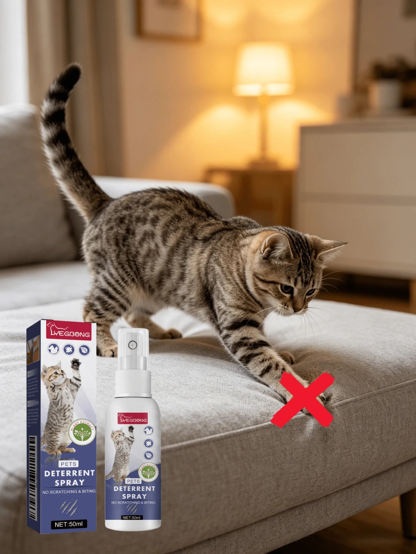 Pet Anti-Scratch Repellent Spray – Cat & Dog Furniture Protection