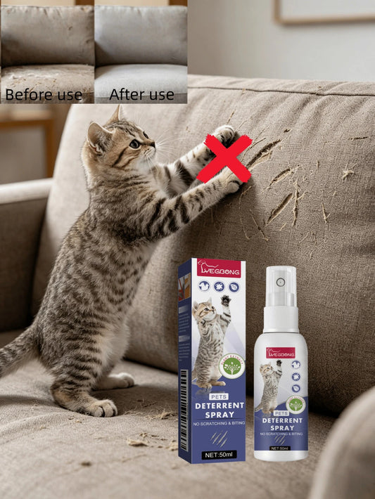 Pet Anti-Scratch Repellent Spray – Cat & Dog Furniture Protection