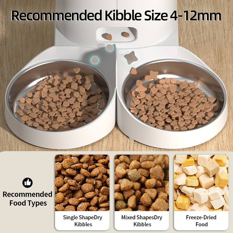 ROJECO 4L Automatic Pet Feeder | Button Version, Single Bowl