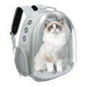 Transparent Space Capsule Pet Backpack – Hard Shell Breathable Carrier for Cats & Dogs
