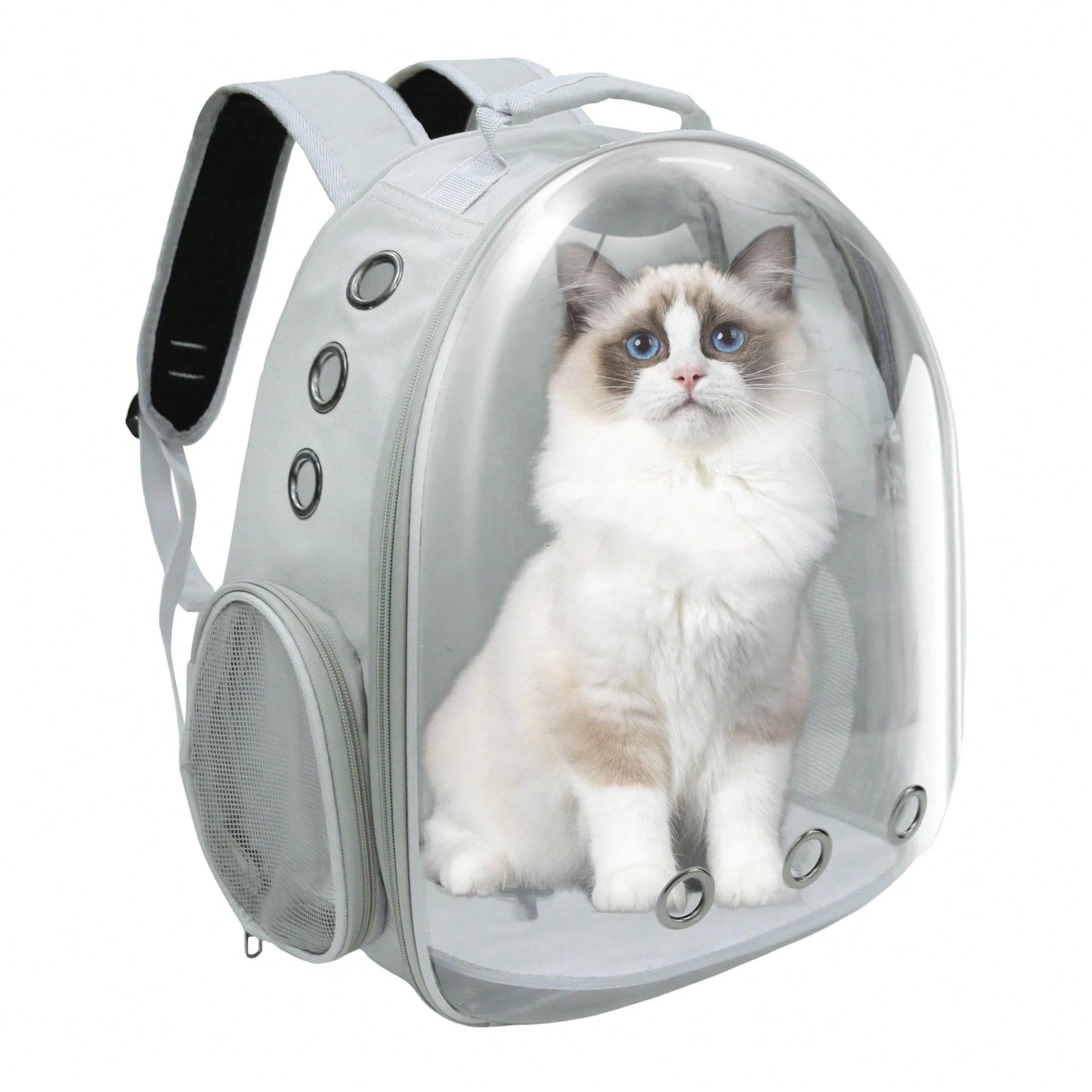Transparent Space Capsule Pet Backpack – Hard Shell Breathable Carrier for Cats & Dogs