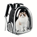 Transparent Space Capsule Pet Backpack – Hard Shell Breathable Carrier for Cats & Dogs