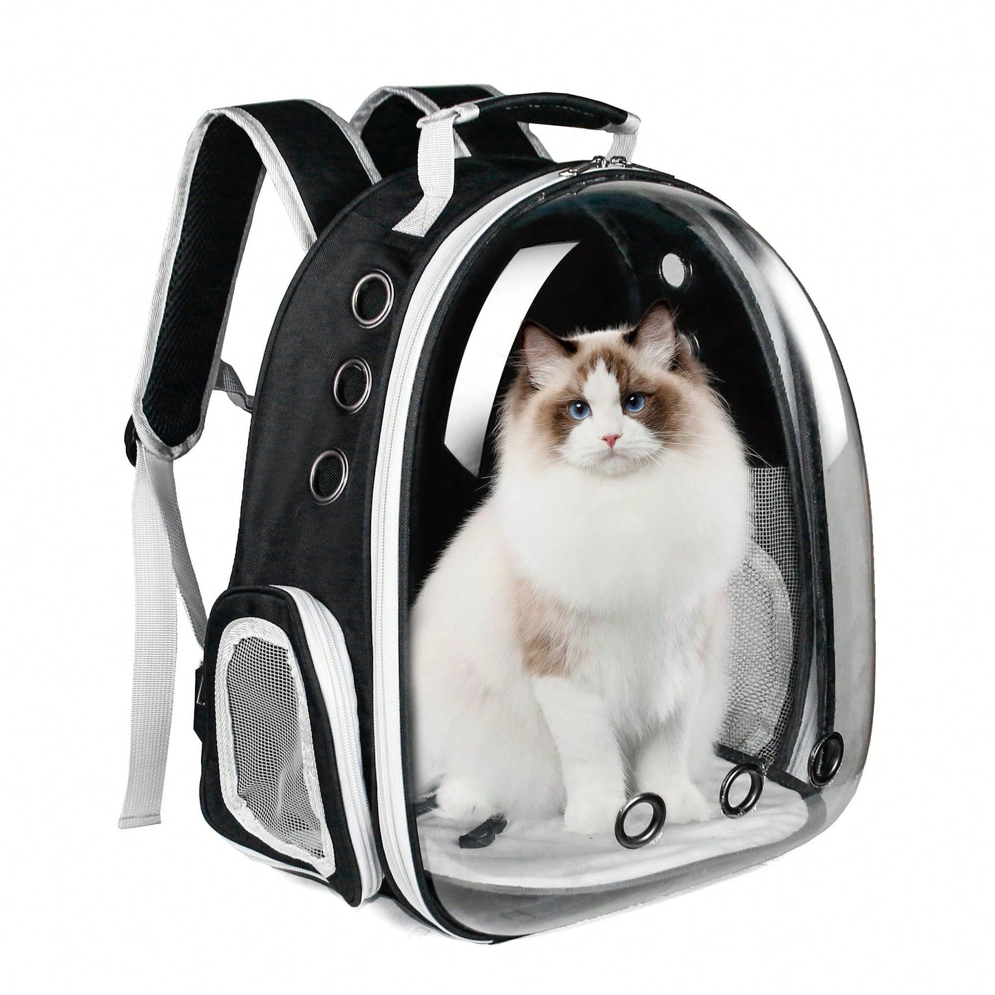 Transparent Space Capsule Pet Backpack – Hard Shell Breathable Carrier for Cats & Dogs