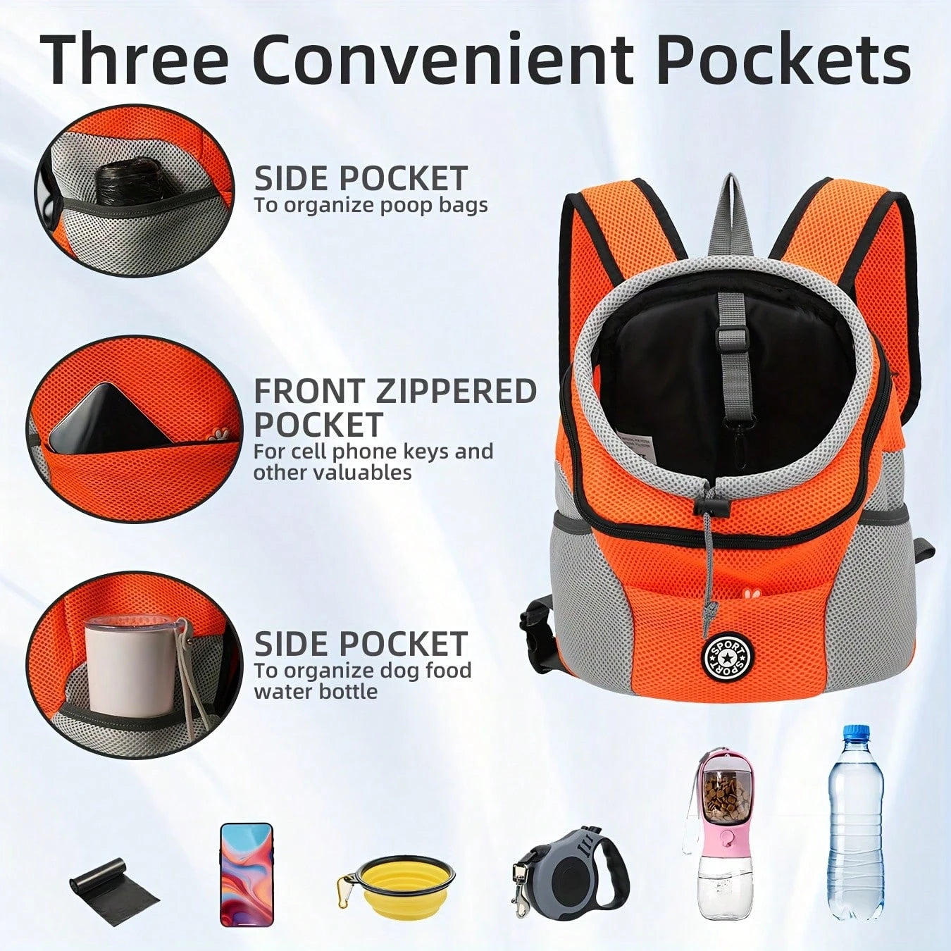 Pet Carrier Backpack for Small Dogs & Cats | Breathable Travel Bag